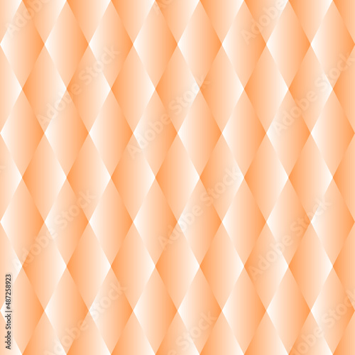 Seamless geometric pattern of rhombuses with gradient fill in yellow shades for textile.