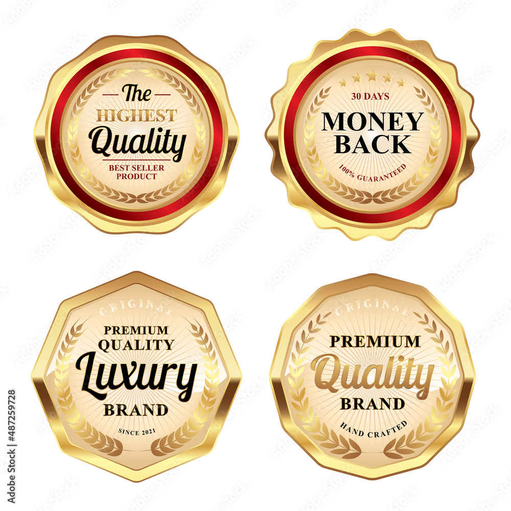 Sales business promotion gold labels 