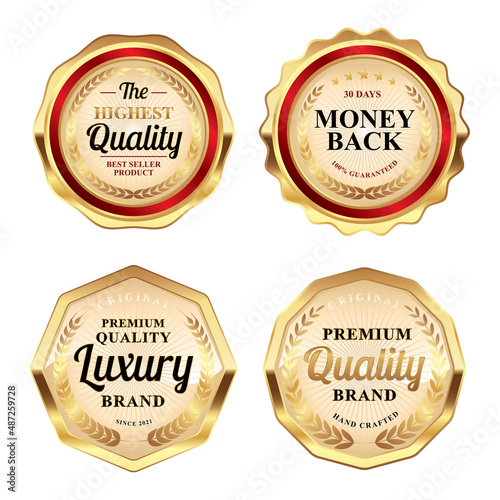 Sales business promotion gold labels 