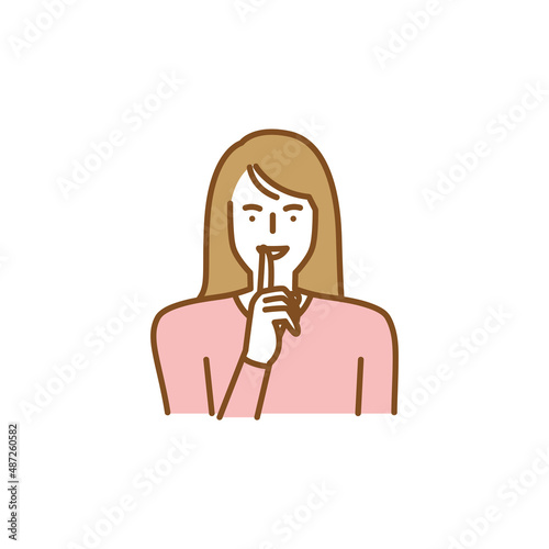 内緒でここだけの話をする女性
