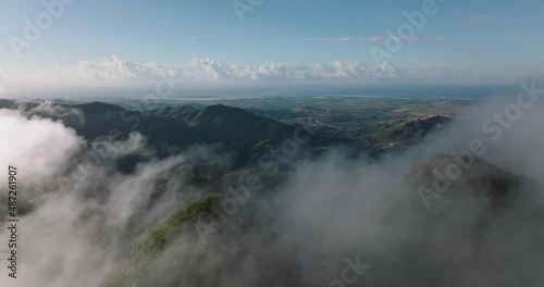Tetas De Cayey High above the clouds SKY In Puerto Rico 5k Mavic 3 Cine drone Footage 902 photo
