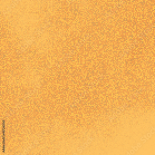 Sand Color Halftone Dotted Background. Yellow And Brown Abstract Square Dots Pattern. Digitally Generated Image. Vector Illustration, Eps 10.  