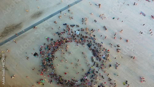 Beach crowd on a florida beach photo