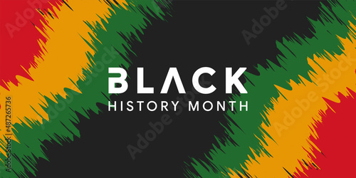 Black history month celebrate holiday concept template for background, banner, card, poster