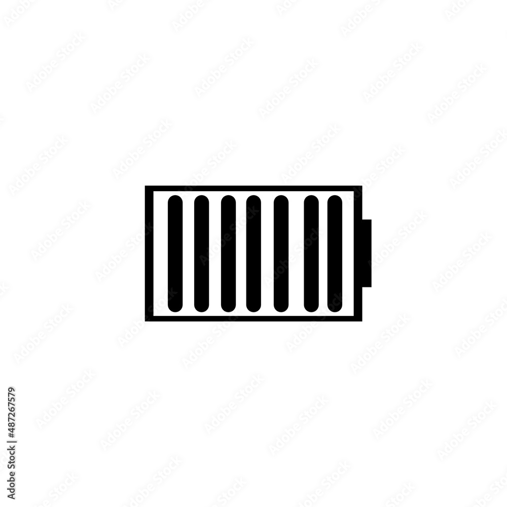Battery icon fully charge white background Battery icon fully charge white background