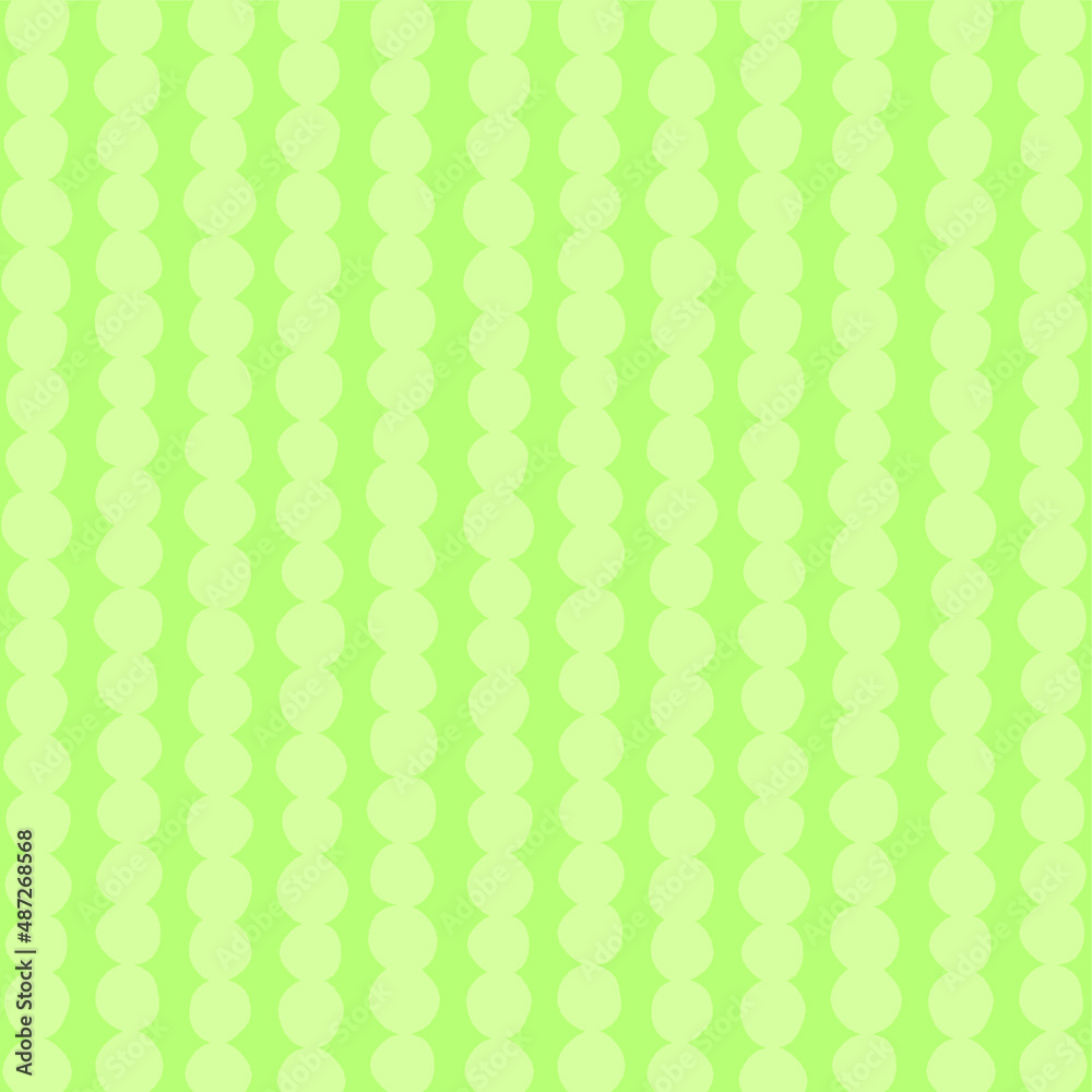 手描きタッチの水玉ストライプ(黄緑)