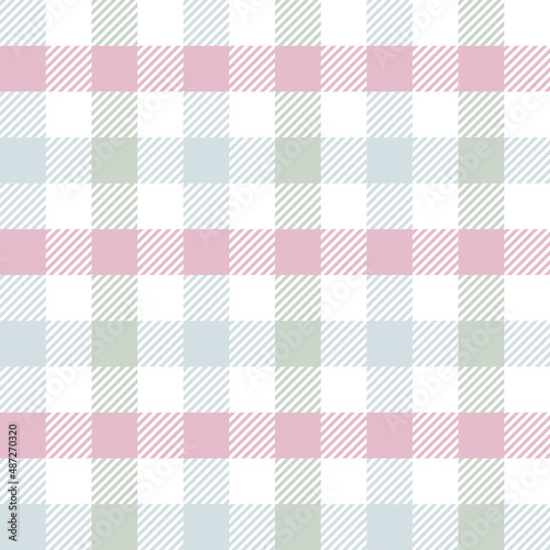 Small check pattern. Plaid plaids in Scottish. Seamless pastel backgrounds for tablecloth, dress, skirt, napkin or other textile design. 