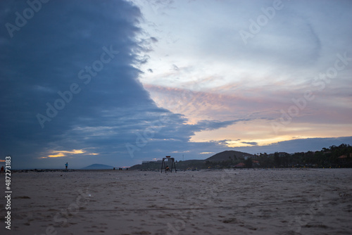 Scenic view of sunset by the sea, beach on the sunset, picturesque sky photo