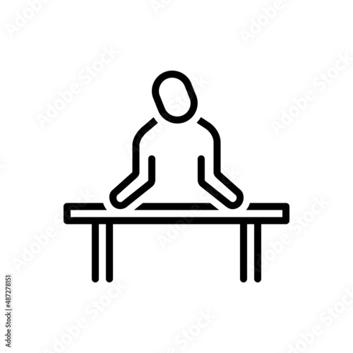 Black line icon for perhaps