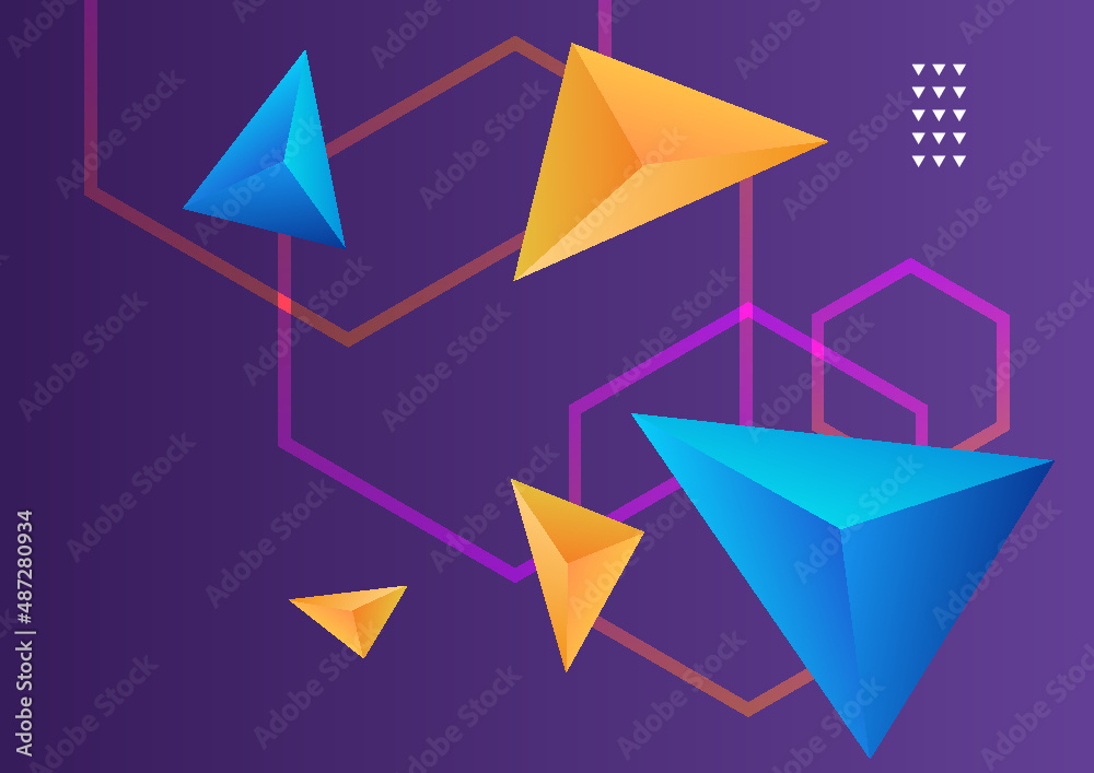 Landing page background template with colorful abstract geometric elements decoration Landing page background template with colorful abstract geometric elements decoration