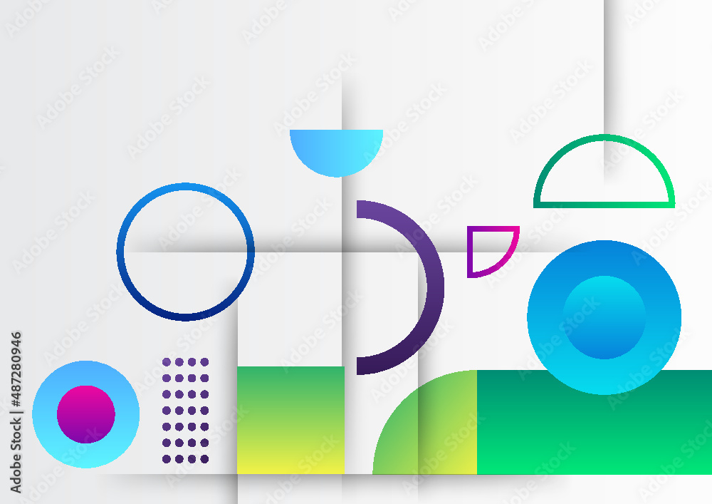 Landing page background template with colorful abstract geometric elements decoration Landing page background template with colorful abstract geometric elements decoration