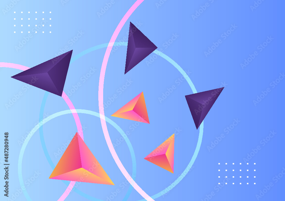 Landing page background template with colorful abstract geometric elements decoration Landing page background template with colorful abstract geometric elements decoration