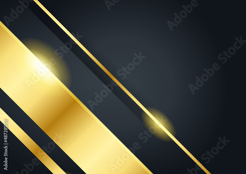 Abstract background black and gold with modern corporate concept for banner, flier, cover and much more