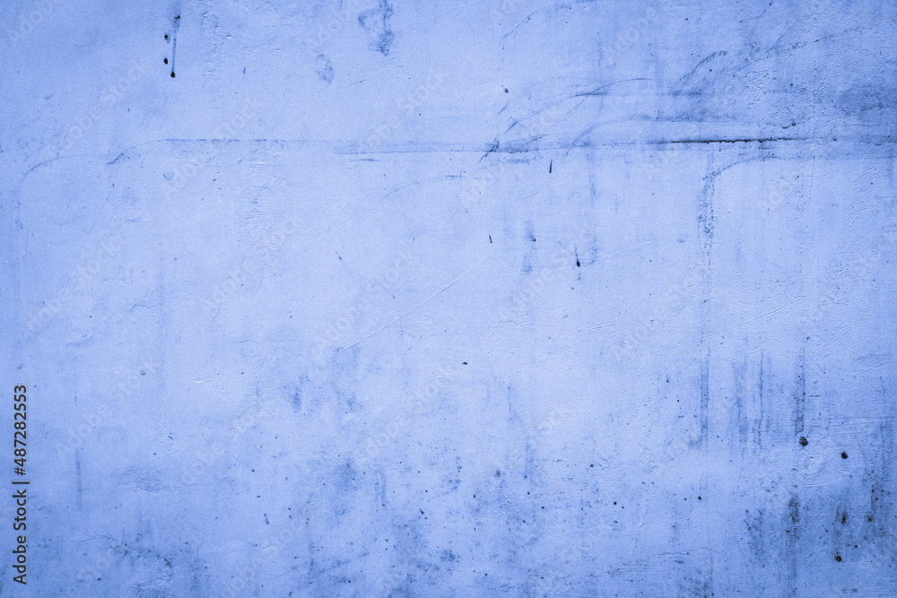 Abstract blue colored rough cement wall texture. Abstract grunge concrete background for pattern.
