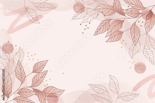 Hand painted watercolor floral background