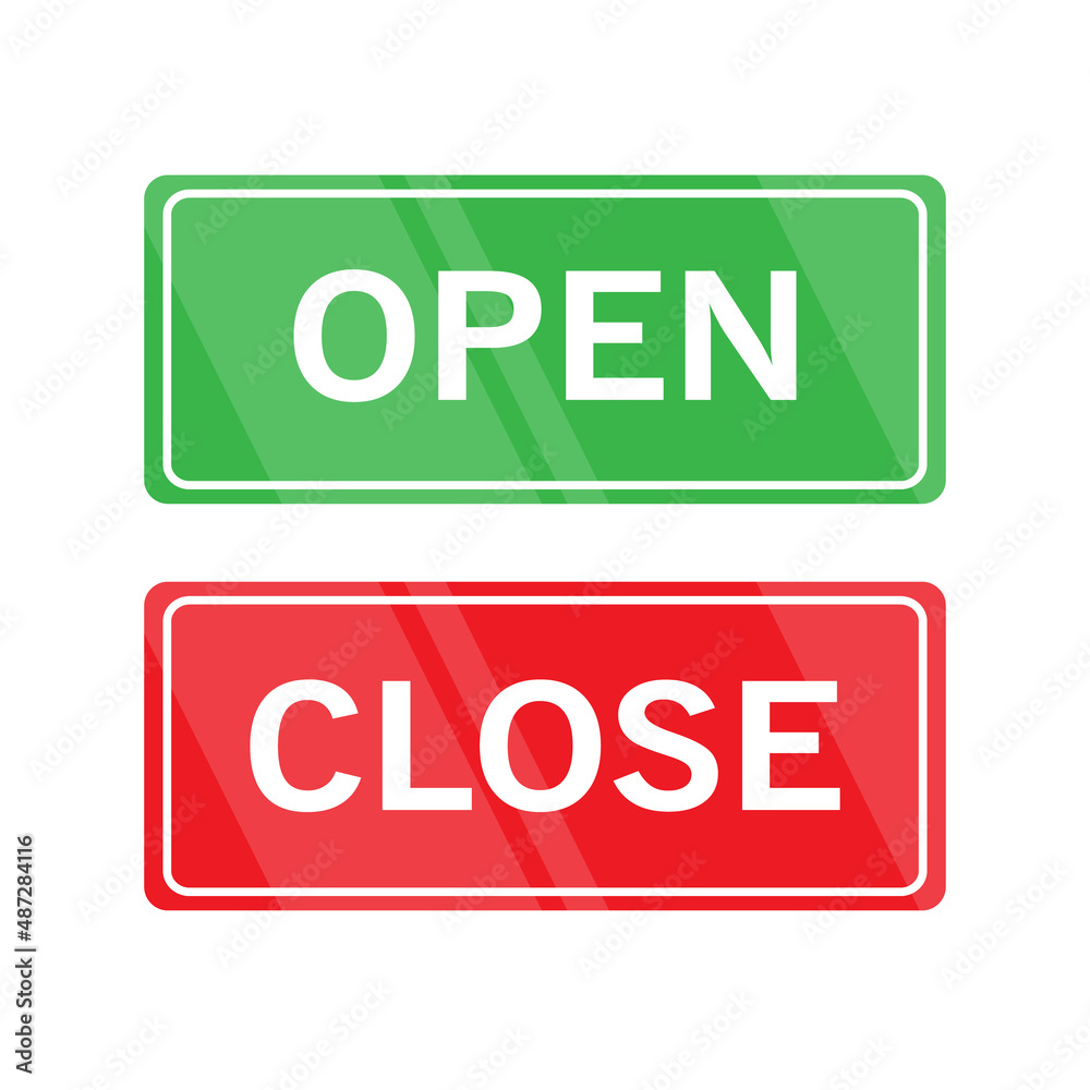 open close template design vector illustration open close template design vector illustration
