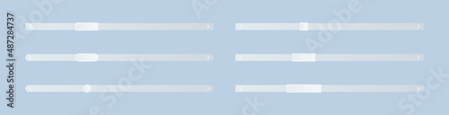 Scrollbars set. User interface elements. Templates for scrolling web pages. Vector illustration.
