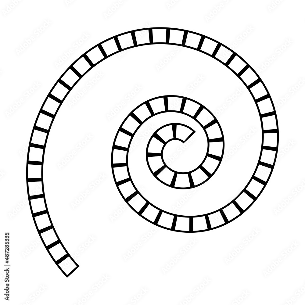Abstract futuristic spiral maze, pattern template for children's games ...