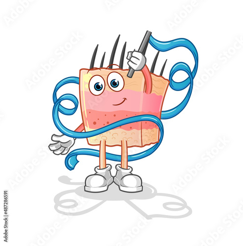 skin structure Rhythmic Gymnastics mascot. cartoon vector
