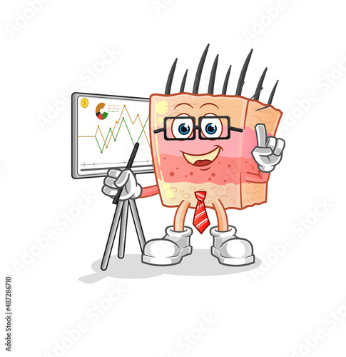 skin structure marketing character. cartoon mascot vector
