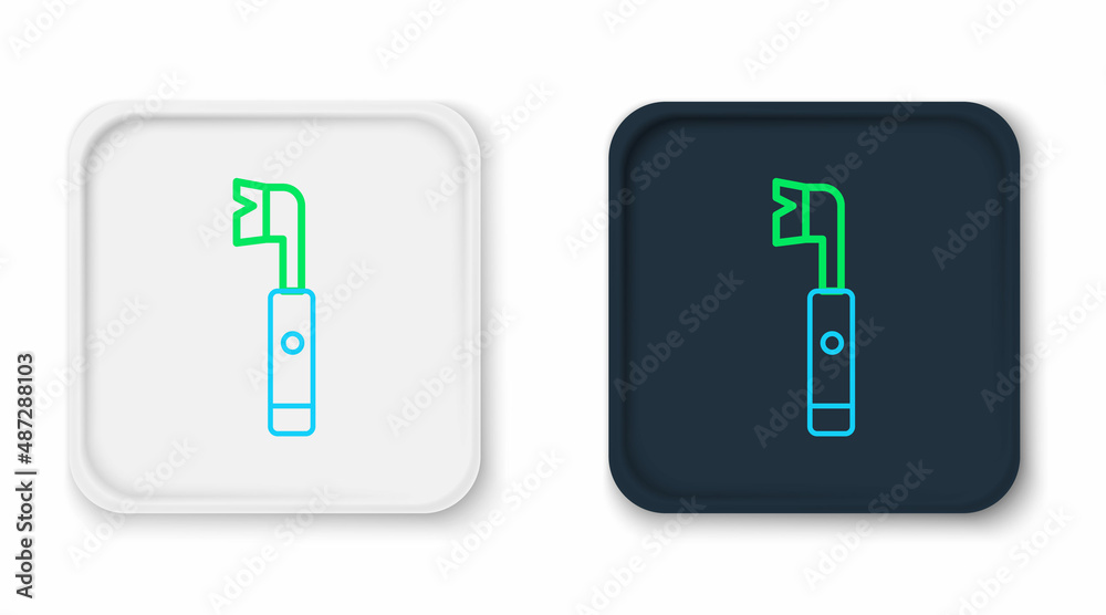 Line Electric toothbrush icon isolated on white background. Colorful outline concept. Vector Line Electric toothbrush icon isolated on white background. Colorful outline concept. Vector