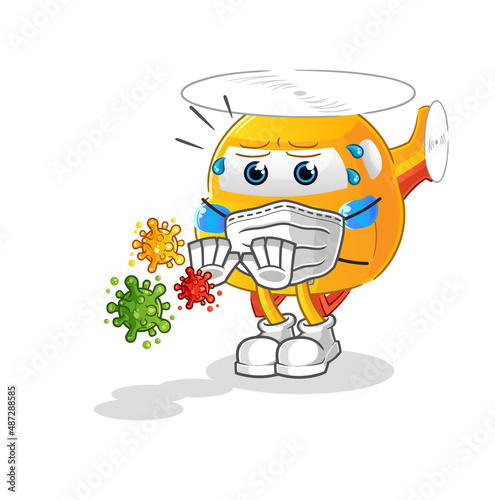 helicopter refuse viruses cartoon. cartoon mascot vector