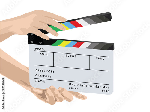 Clapper Board Slate on illustration graphic vector