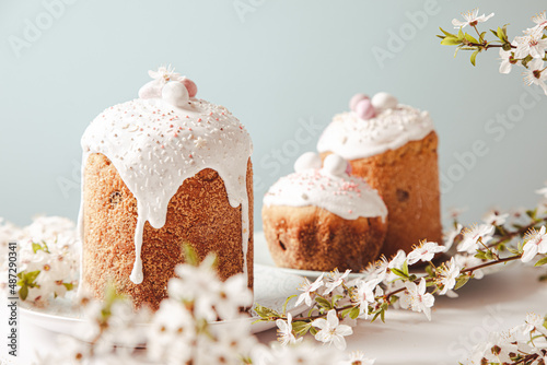 Canvas Print Easter cake with glace icing and decoration