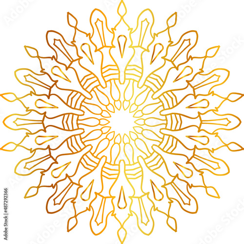 Mandala artwork with royal and vintage design, background and pattern