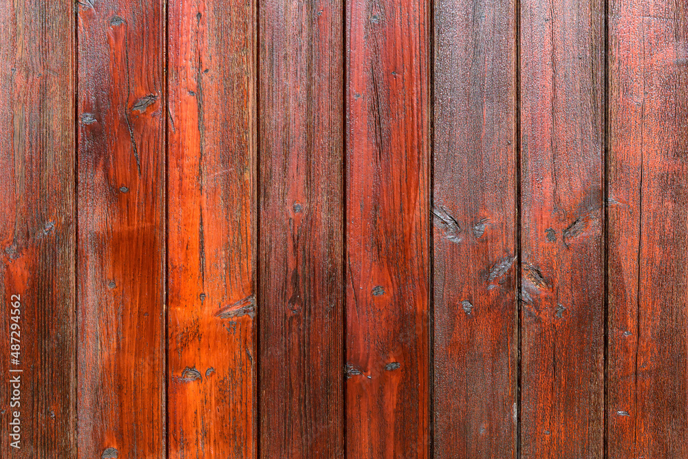 Naklejka premium Texture of vertical, brightly colored glossy planks.