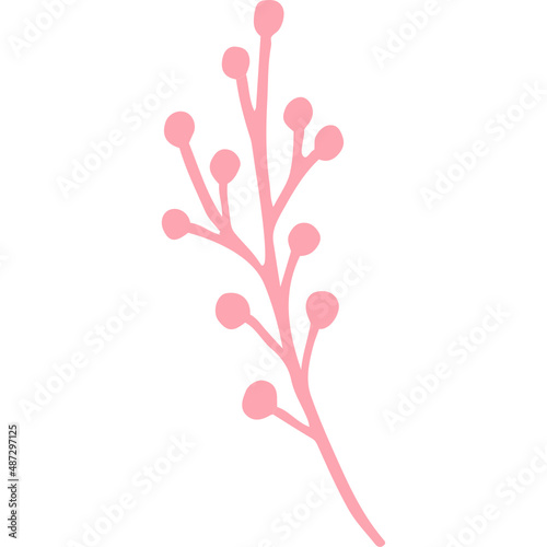 Flower vector illustration in flat color design