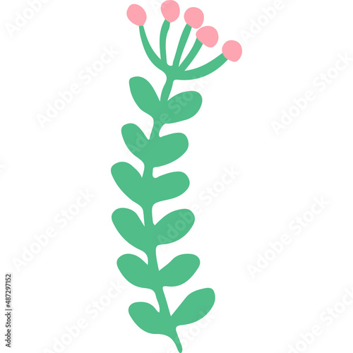 Flower vector illustration in flat color design