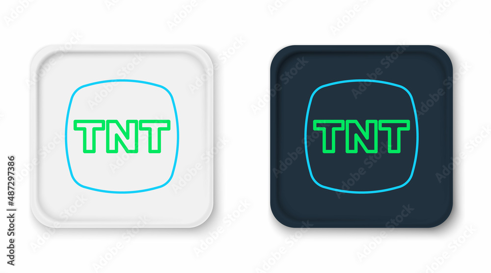 Line Detonate dynamite bomb stick icon isolated on white background. Time bomb - explosion danger concept. Colorful outline concept. Vector Line Detonate dynamite bomb stick icon isolated on white background. Time bomb - explosion danger concept. Colorful outline concept. Vector