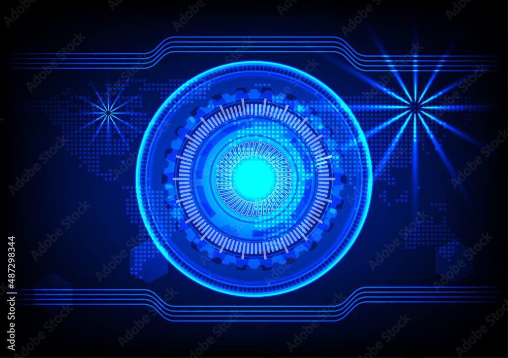graphics design Hitech technology circle style glow blue color tone network technology futuristic vector illustration graphics design Hitech technology circle style glow blue color tone network technology futuristic vector illustration