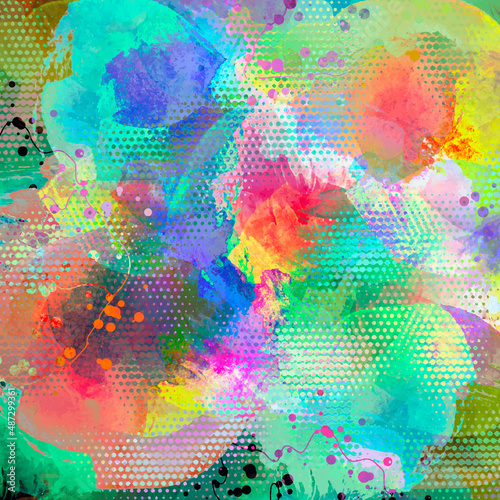 Liquid abstract pattern. Bright colors mixture.