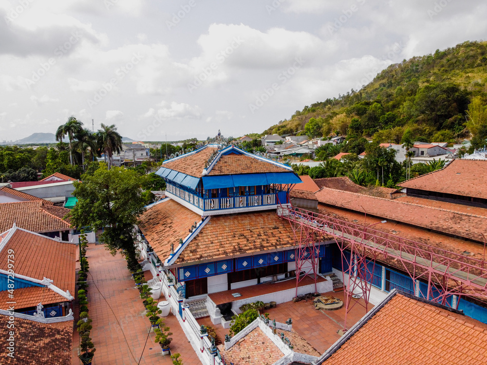 Aerial view of Nha Lon Long Son house in Ba Ria Vung Tau province, Vietnam