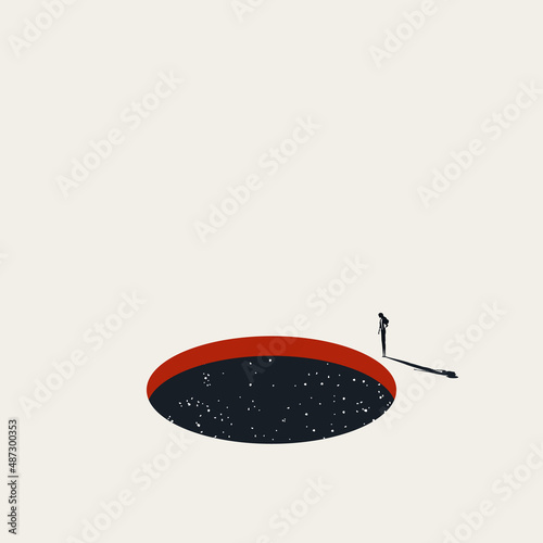 Business window of opportunity vector concept. Symbol of career challenge, ambition. Minimal illustration