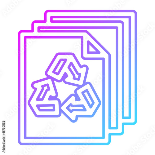 Recycle paper icon