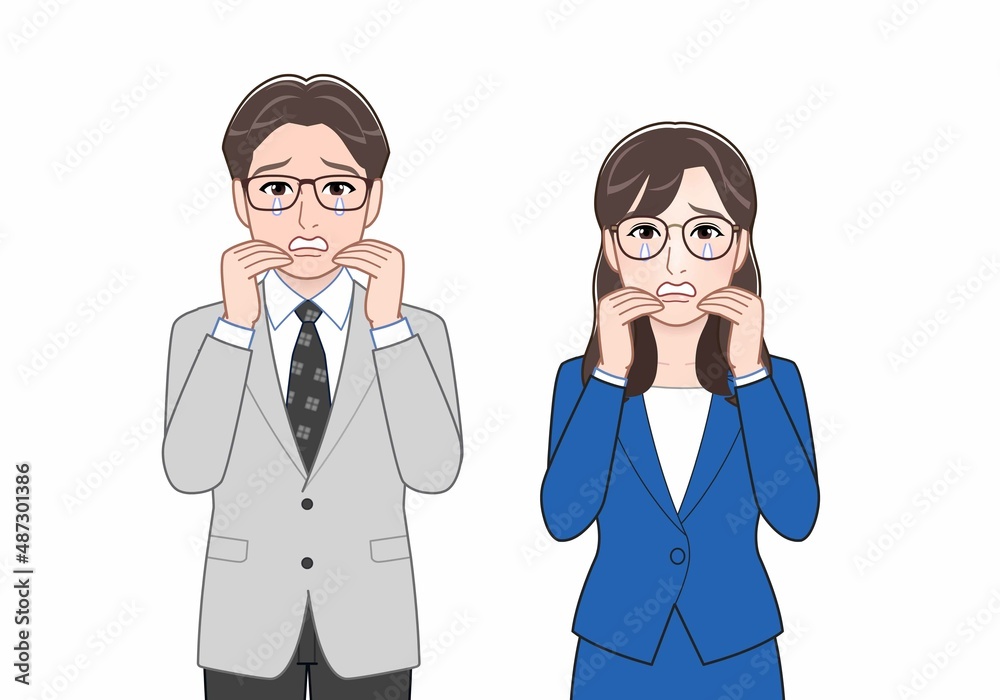 会社の社員の男女 会社の社員の男女