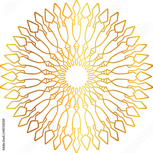 Mandala royal design, golden flower decoration art, background design and pattern