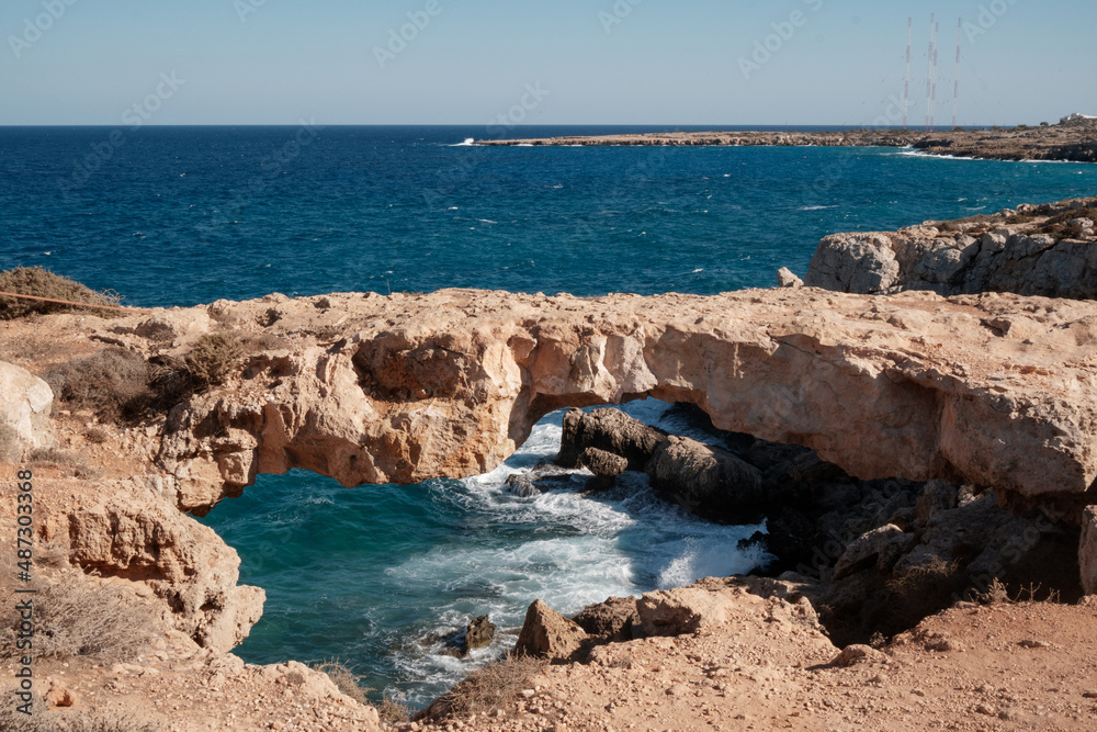 seascape through the sea cliff