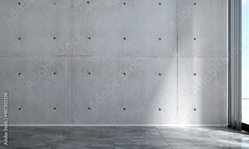 The interior design of empty lounge and living room and concrete wall background