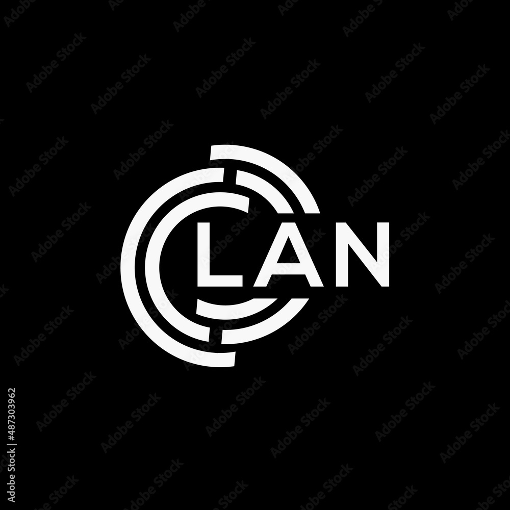 LAN letter logo design on black background.LAN creative initials letter logo concept.LAN vector letter design. LAN letter logo design on black background.LAN creative initials letter logo concept.LAN vector letter design.