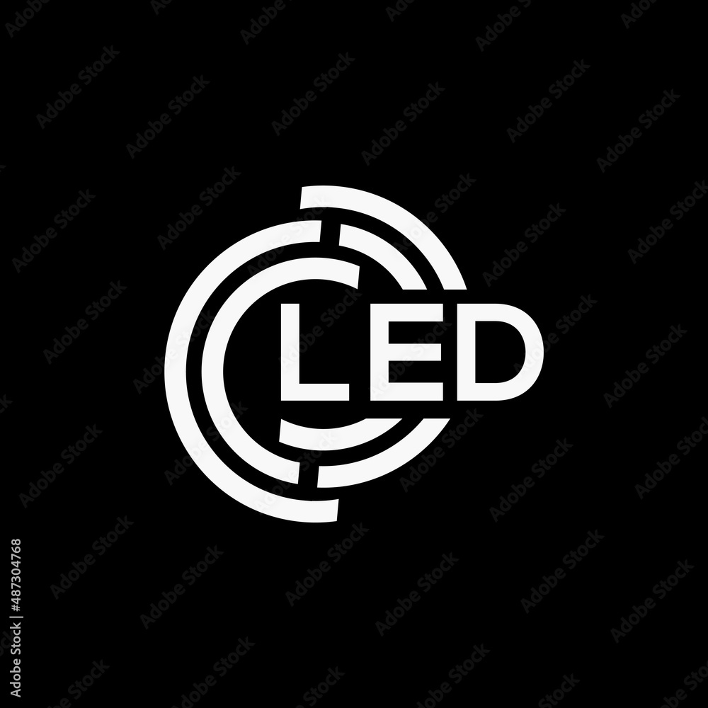 LED letter logo design on black background.LED creative initials letter logo concept.LED vector letter design. LED letter logo design on black background.LED creative initials letter logo concept.LED vector letter design.