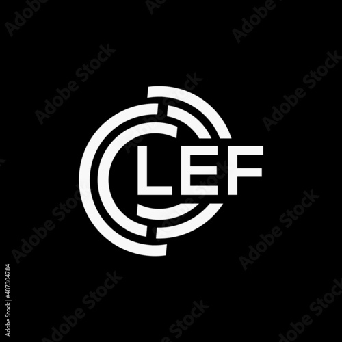 LEF letter logo design on black background. LEF creative initials letter logo concept. LEF letter design.