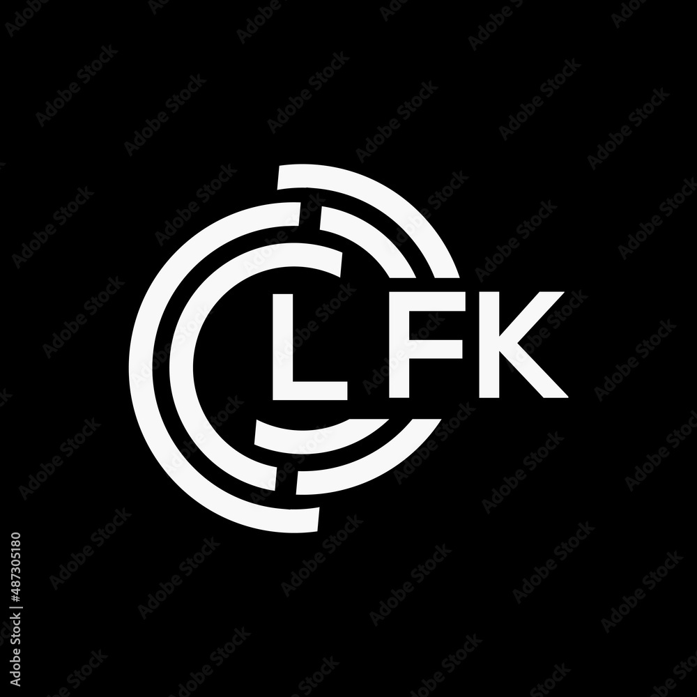 LFK letter logo design on black background.LFK creative initials letter logo concept.LFK vector letter design. LFK letter logo design on black background.LFK creative initials letter logo concept.LFK vector letter design.