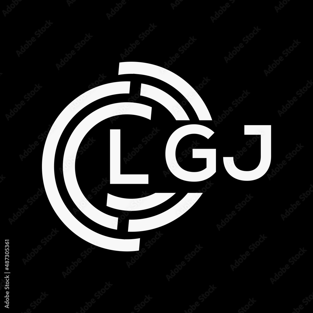 LGJ letter logo design on black background.LGJ creative initials letter logo concept.LGJ vector letter design. LGJ letter logo design on black background.LGJ creative initials letter logo concept.LGJ vector letter design.