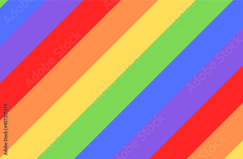 Background pattern diagonal stripe design of colorful rainbow flag or pride flag  banner of LGBTQ colors seamless vector. 
