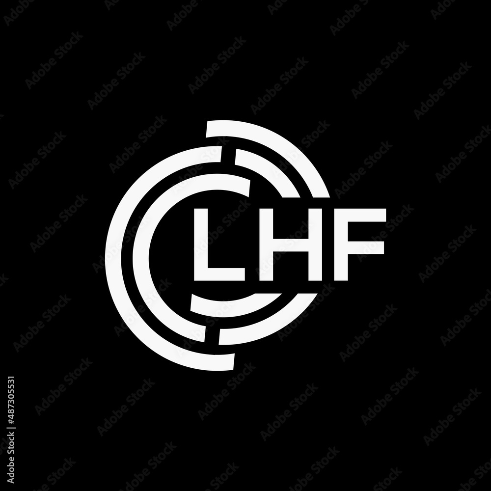 LHF letter logo design on black background.LHF creative initials letter logo concept.LHF vector letter design. LHF letter logo design on black background.LHF creative initials letter logo concept.LHF vector letter design.