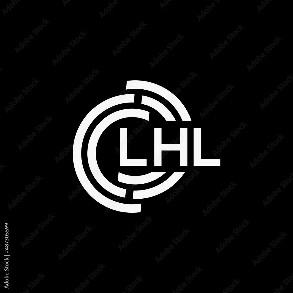 LHL letter logo design on black background.LHL creative initials letter logo concept.LHL vector letter design. LHL letter logo design on black background.LHL creative initials letter logo concept.LHL vector letter design.